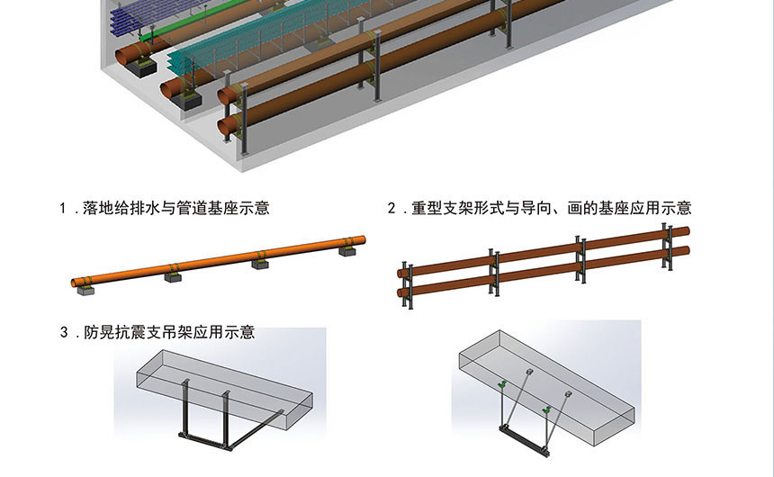 装配式地下管廊综合管线支撑系统